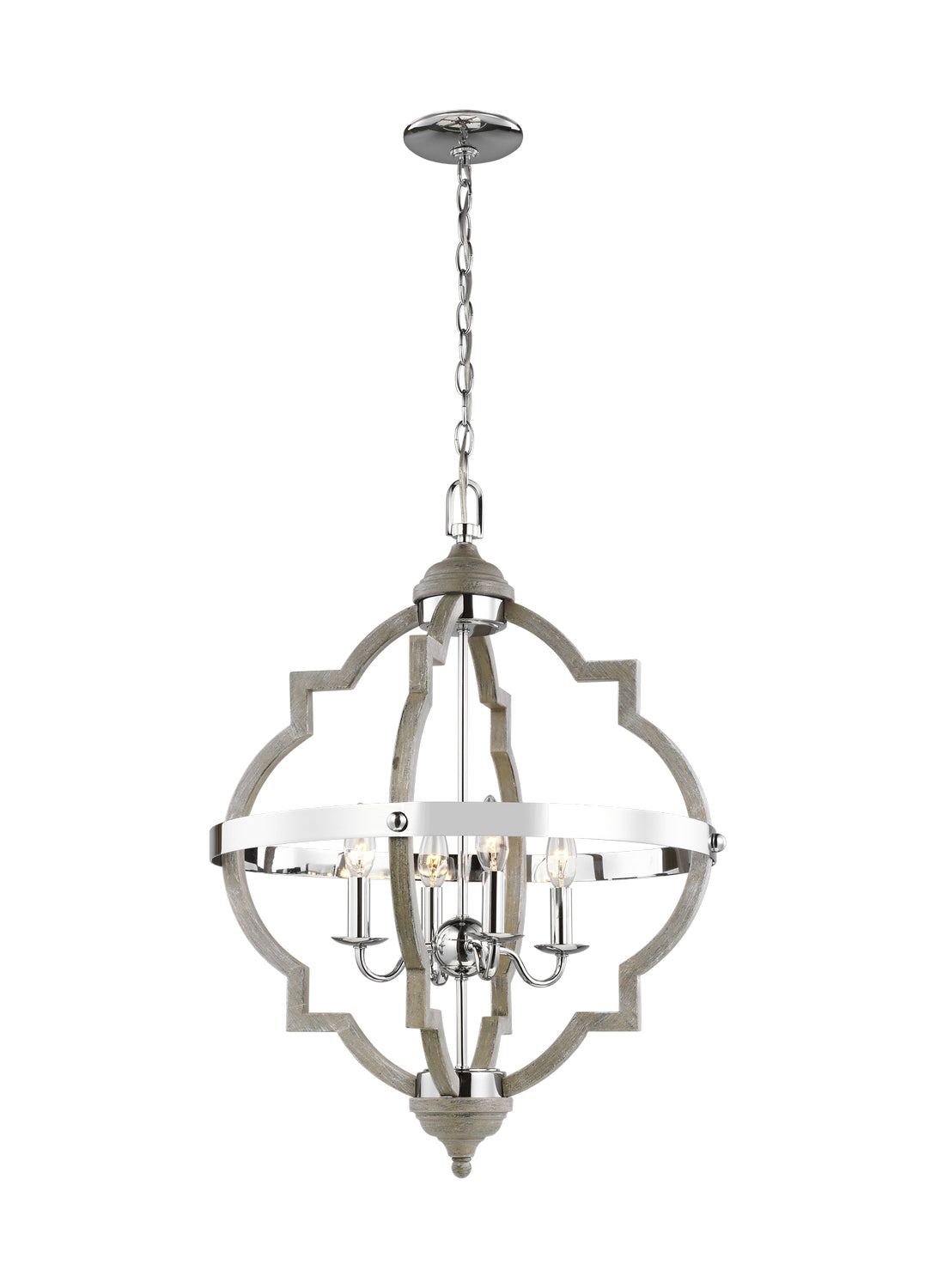 Generation Lighting - 5124904EN-872 - Four Light Hall / Foyer - Socorro - Washed Pine