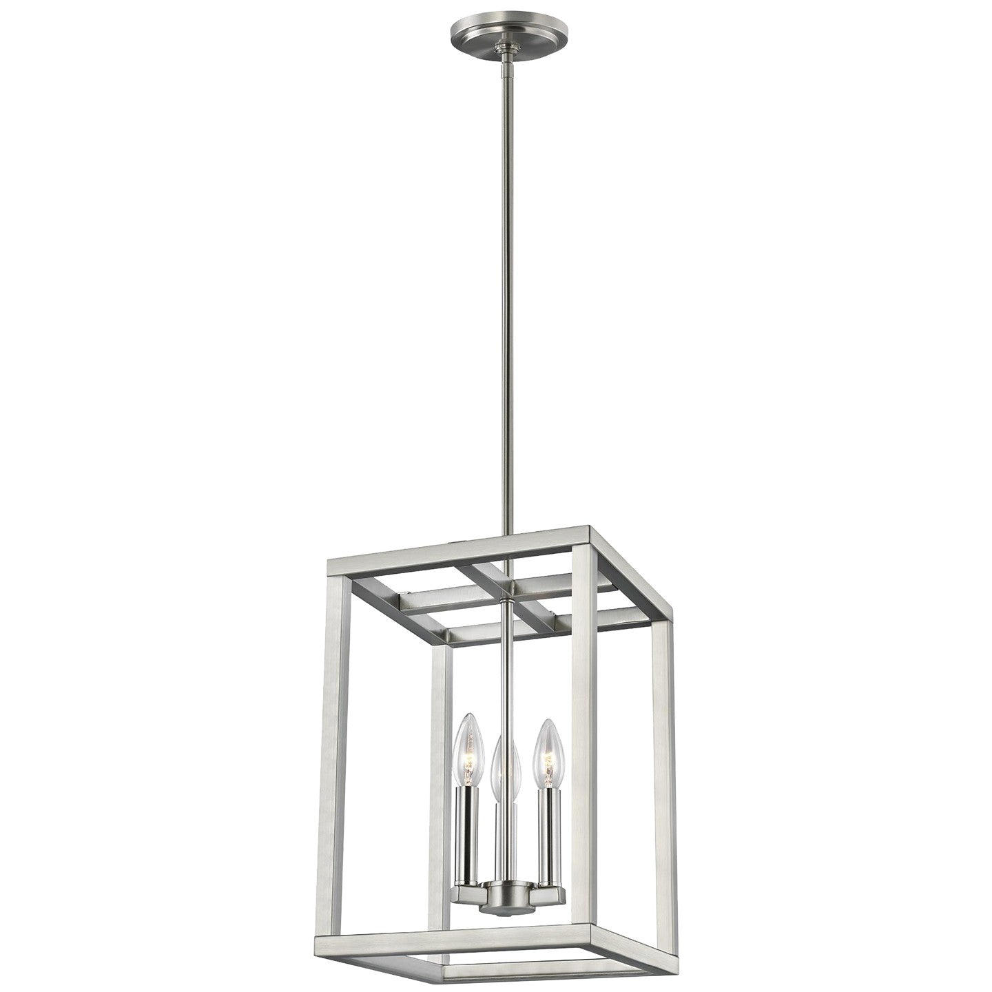 Generation Lighting - 5134503-962 - Three Light Hall / Foyer Pendant - Moffet Street - Brushed Nickel