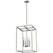 Generation Lighting - 5134504-962 - Four Light Hall / Foyer Pendant - Moffet Street - Brushed Nickel