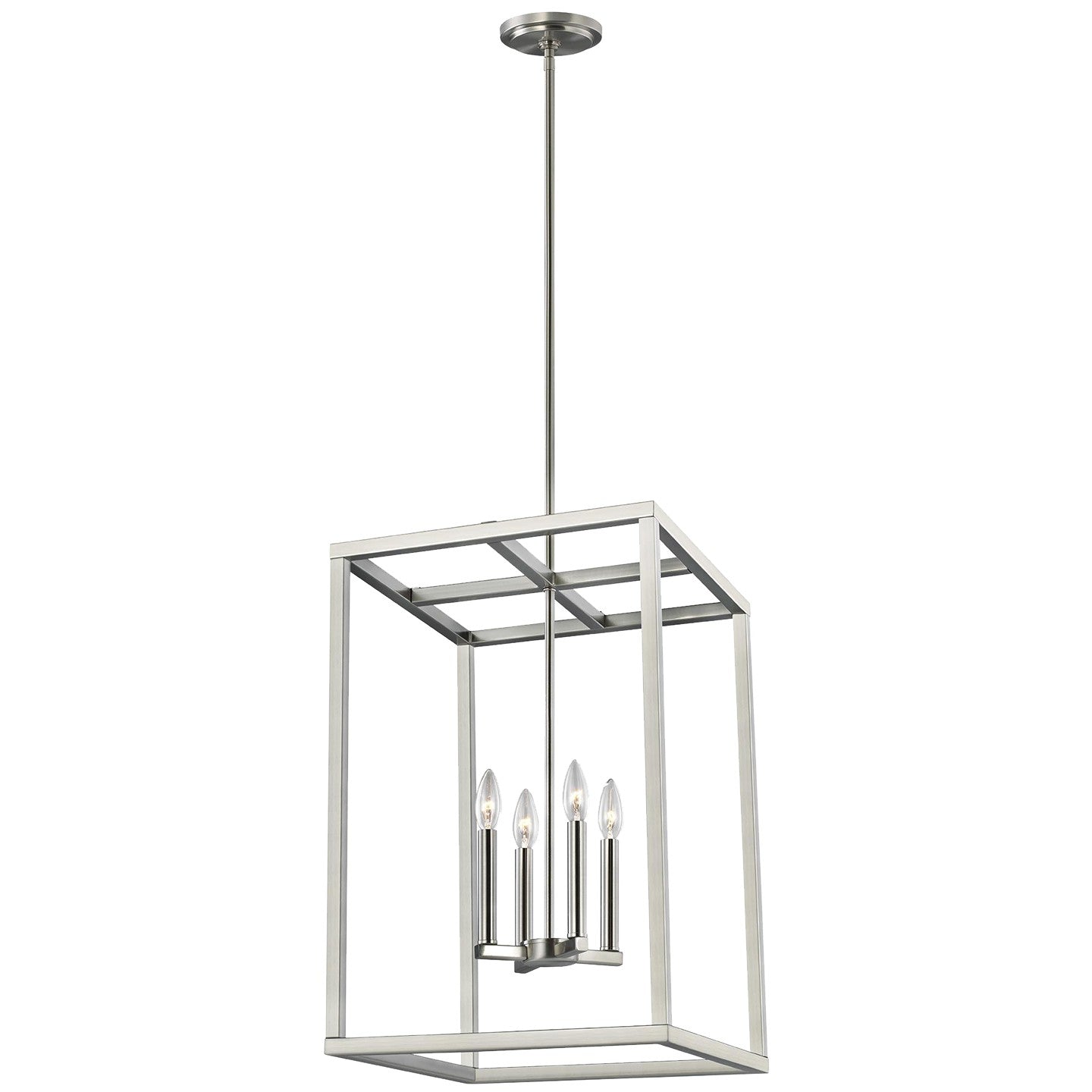 Generation Lighting - 5134504-962 - Four Light Hall / Foyer Pendant - Moffet Street - Brushed Nickel