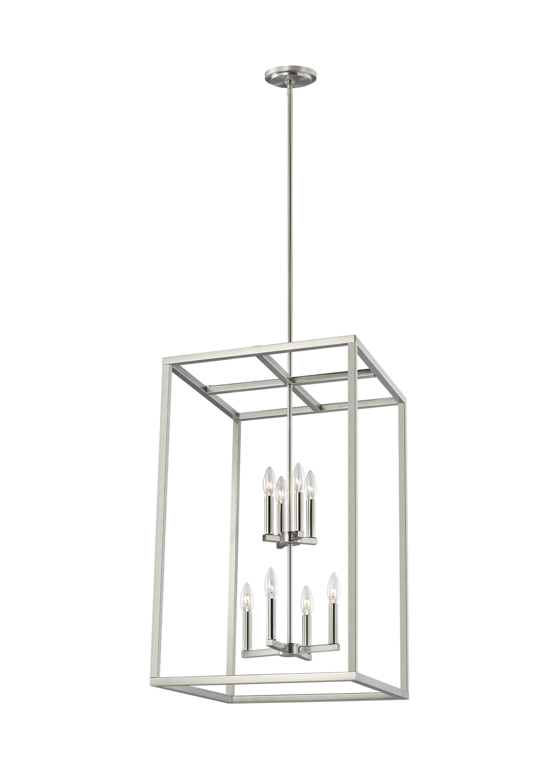 Generation Lighting - 5134508EN-962 - Eight Light Hall / Foyer - Moffet Street - Brushed Nickel