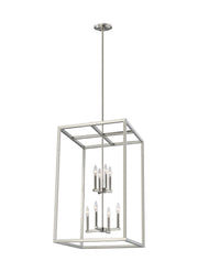 Generation Lighting - 5134508EN-962 - Eight Light Hall / Foyer - Moffet Street - Brushed Nickel