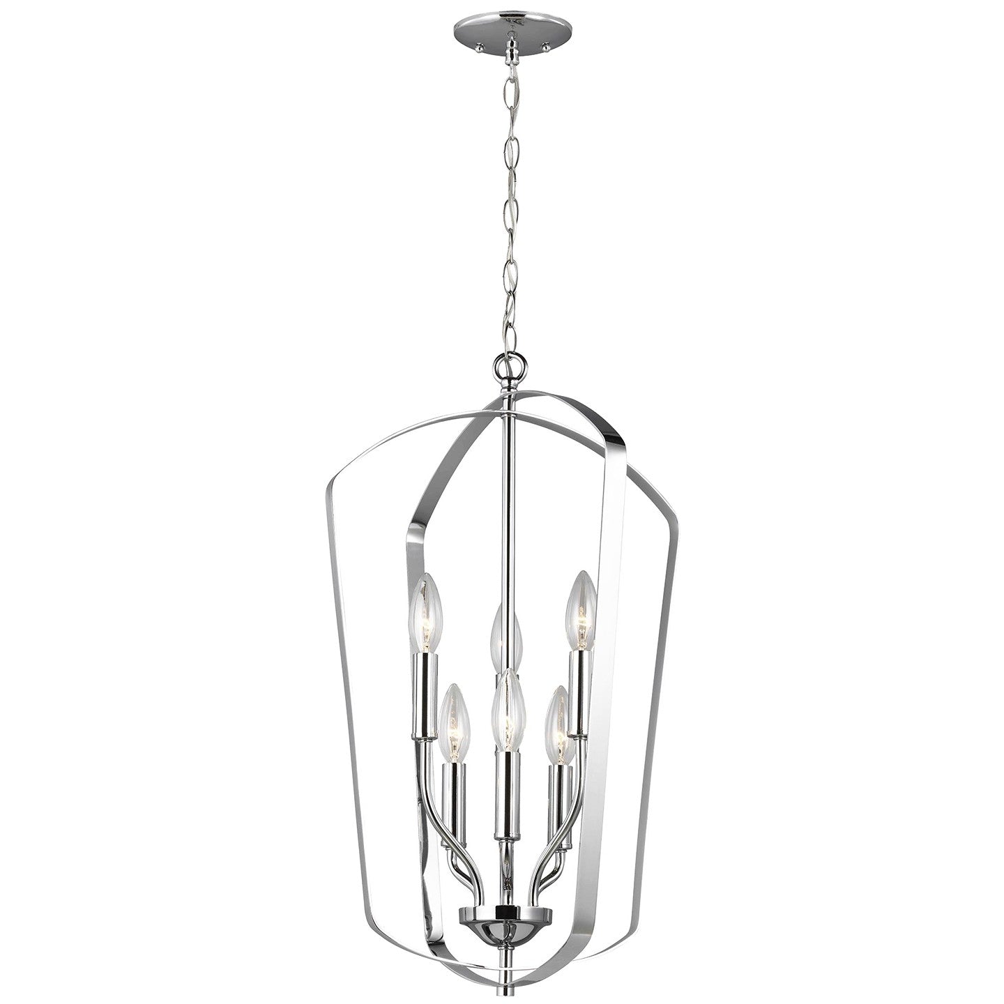 Generation Lighting - 5134906EN-05 - Six Light Hall / Foyer - Romee - Chrome