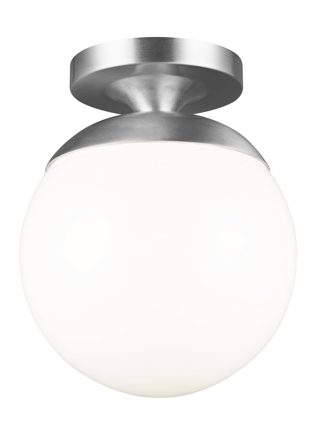 Visual Comfort Studio - 7518-04 - One Light Wall / Ceiling Semi-Flush Mount - Leo - Hanging Globe - Satin Aluminum