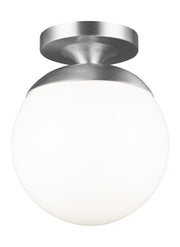 Visual Comfort Studio - 7518-04 - One Light Wall / Ceiling Semi-Flush Mount - Leo - Hanging Globe - Satin Aluminum