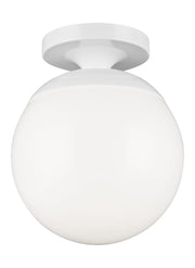 Visual Comfort Studio - 7518-15 - One Light Wall / Ceiling Semi-Flush Mount - Leo - Hanging Globe - White