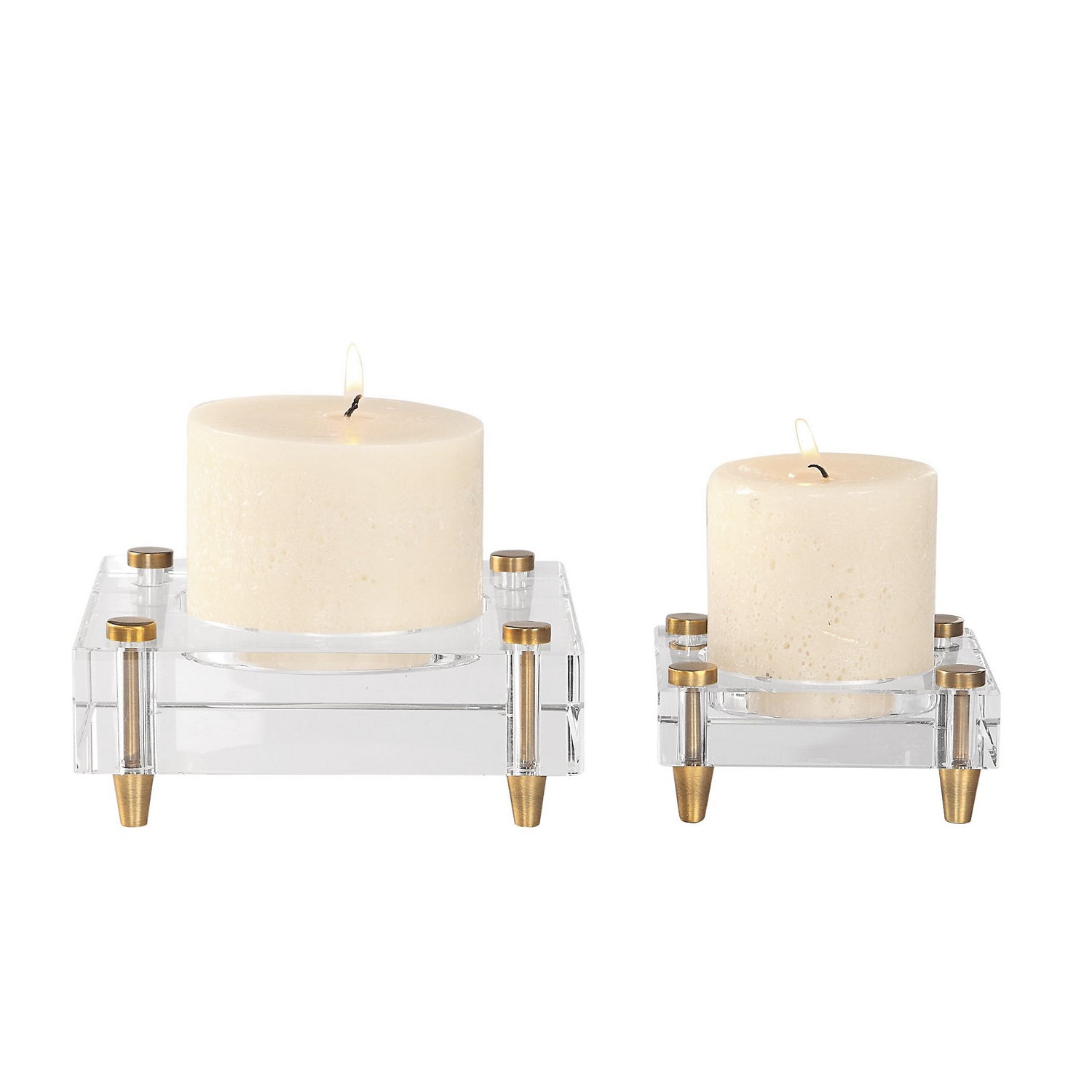 Uttermost - 18643 - Candleholders, Set/2 - Claire - Brass