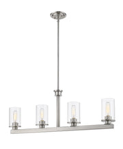 Z-Lite - 462-4L-BN - Four Light Linear Chandelier - Savannah - Brushed Nickel