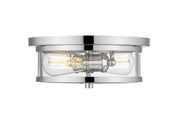 Z-Lite - 462F11-CH - Two Light Flush Mount - Savannah - Chrome