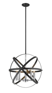 Z-Lite - 463-18HBK-CH - Five Light Pendant - Cavallo - Hammered Black / Chrome