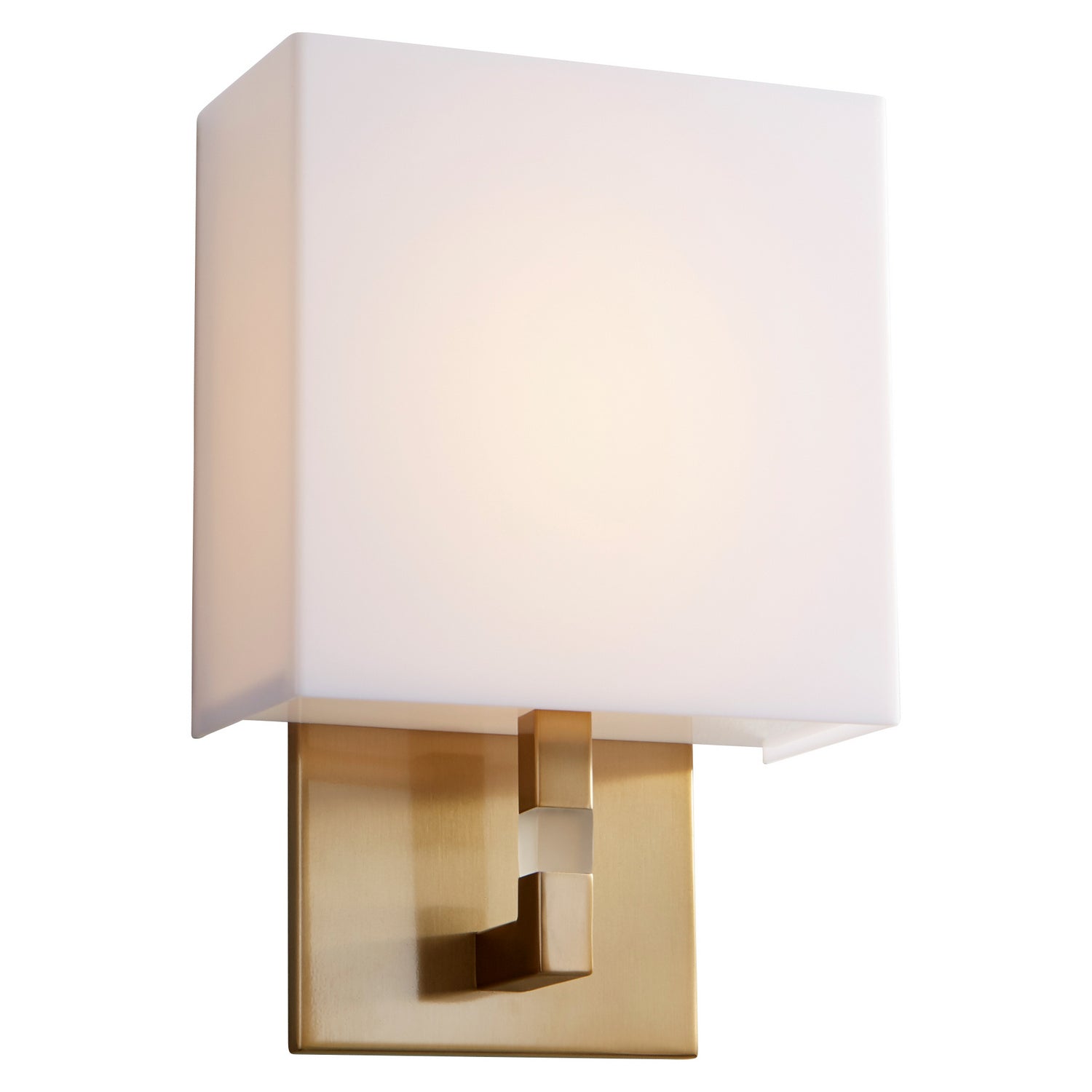 Quorum - 3-521-40 - LED Wall Sconce - CHAMELEON - Aged Brass|Matte White Acrylic