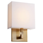 Quorum - 3-521-40 - LED Wall Sconce - CHAMELEON - Aged Brass|Matte White Acrylic