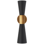 Visual Comfort Signature - ARN 2009HAB/BLK - Two Light Wall Sconce - Clarkson - Hand-Rubbed Antique Brass