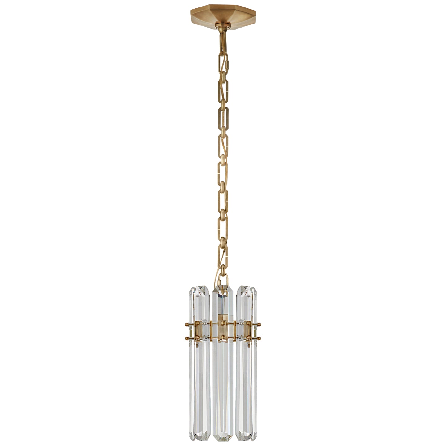 Visual Comfort Signature - ARN 5123HAB-CG - One Light Pendant - Bonnington - Hand-Rubbed Antique Brass