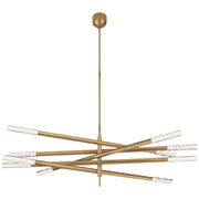 Visual Comfort Signature - KW 5587AB-SG - LED Chandelier - Rousseau - Antique-Burnished Brass
