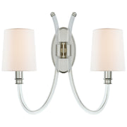 Visual Comfort Signature - JN 2030CG/PN-L - Two Light Wall Sconce - Clarice - Crystal with Polished Nickel