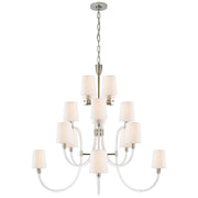 Visual Comfort Signature - JN 5030CG/PN-L - 16 Light Chandelier - Clarice - Clear Acrylic with Polished Nickel