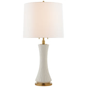 Visual Comfort Signature - TOB 3655WTC-L - Two Light Table Lamp - Elena - White Crackle
