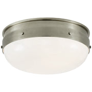 Visual Comfort Signature - TOB 4063AN-WG - Two Light Flush Mount - Hicks - Antique Nickel