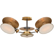 Visual Comfort Signature - TOB 4290BZ/HAB-L - Three Light Semi-Flush Mount - Osiris - Bronze with Antique Brass