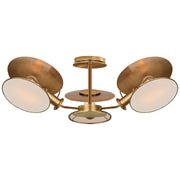 Visual Comfort Signature - TOB 4290HAB-L - Three Light Semi-Flush Mount - Osiris - Hand-Rubbed Antique Brass