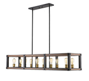 Z-Lite - 472-10L-RM - Ten Light Linear Chandelier - Kirkland - Rustic Mahogany