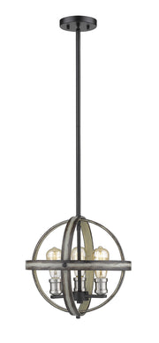 Z-Lite - 472B14-ABB - Three Light Pendant - Kirkland - Ashen Barnboard