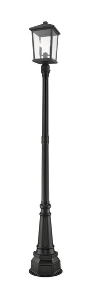 Z-Lite - 568PHBR-564P-BK - Two Light Outdoor Post Mount - Beacon - Black