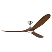 Visual Comfort Fan - 3MAVR70BSKOAD - 70"Ceiling Fan - Maverick - Brushed Steel