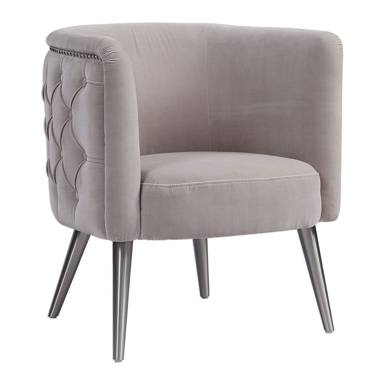 Uttermost - 23508 - Accent Chair - Haider - Antique Nickel