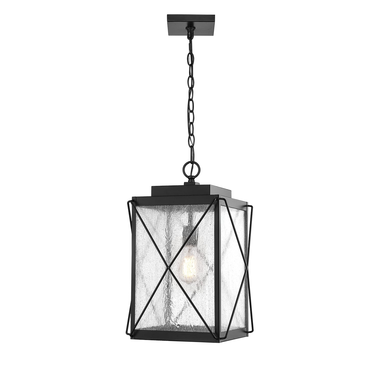 Millennium - 2615-PBK - One Light Outdoor Hanging Lantern - Robinson - Powder Coated Black