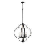 Millennium - 3476-MB/BN - Six Light Pendant - Matte Black/Brushed Nickel