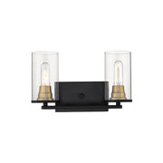 Millennium - 3492-MB/HBZ - Two Light Vanity - Pasadena - Matte Black/Heirloom Bronze