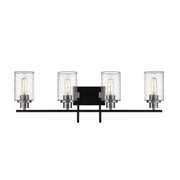 Millennium - 3514-MB/BN - Four Light Vanity - Clifton - Matte Black/Brushed Nickel