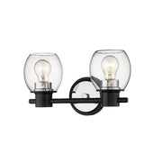 Millennium - 3552-MB/PN - Two Light Vanity - Matte Black/Polished Nickel