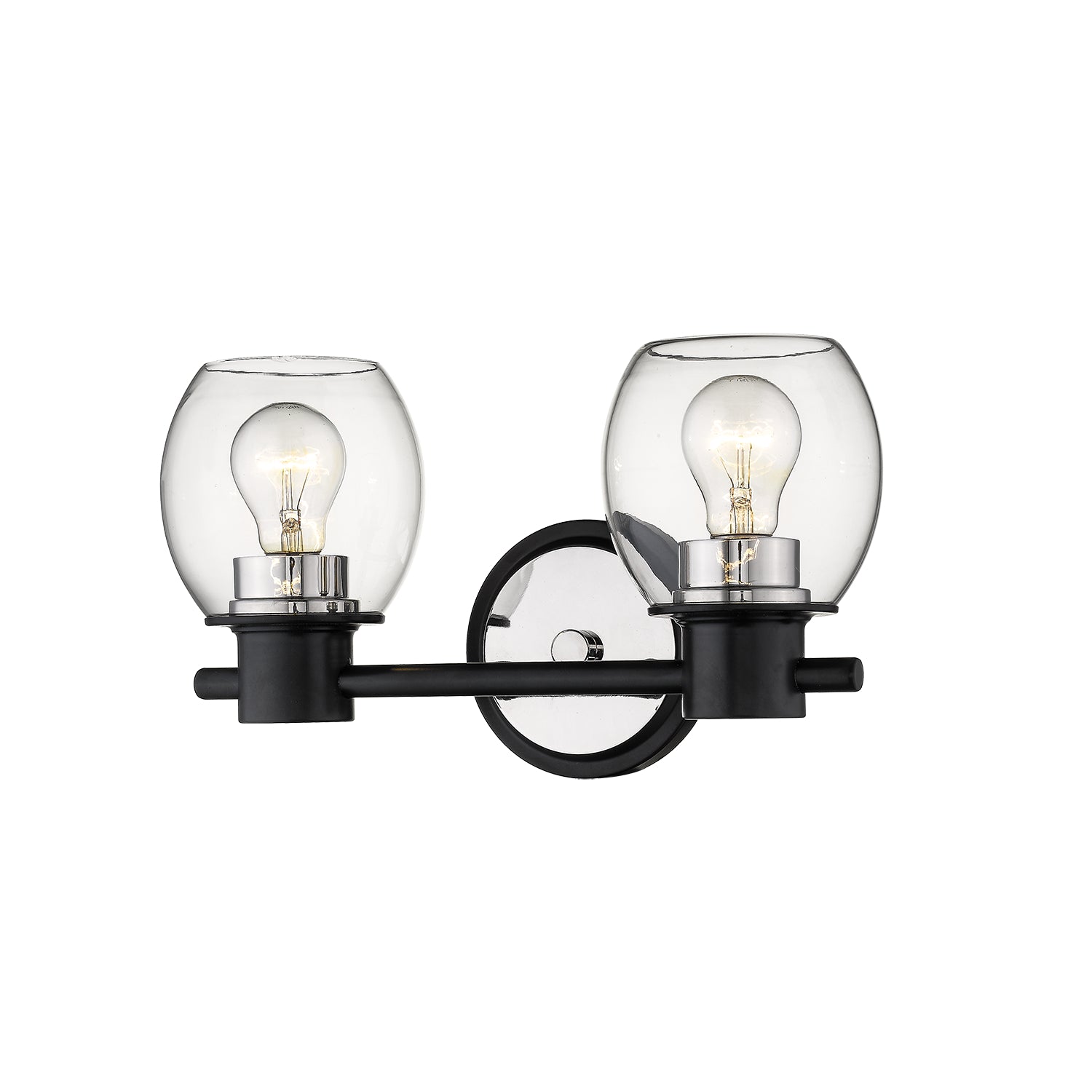 Millennium - 3552-MB/PN - Two Light Vanity - Matte Black/Polished Nickel