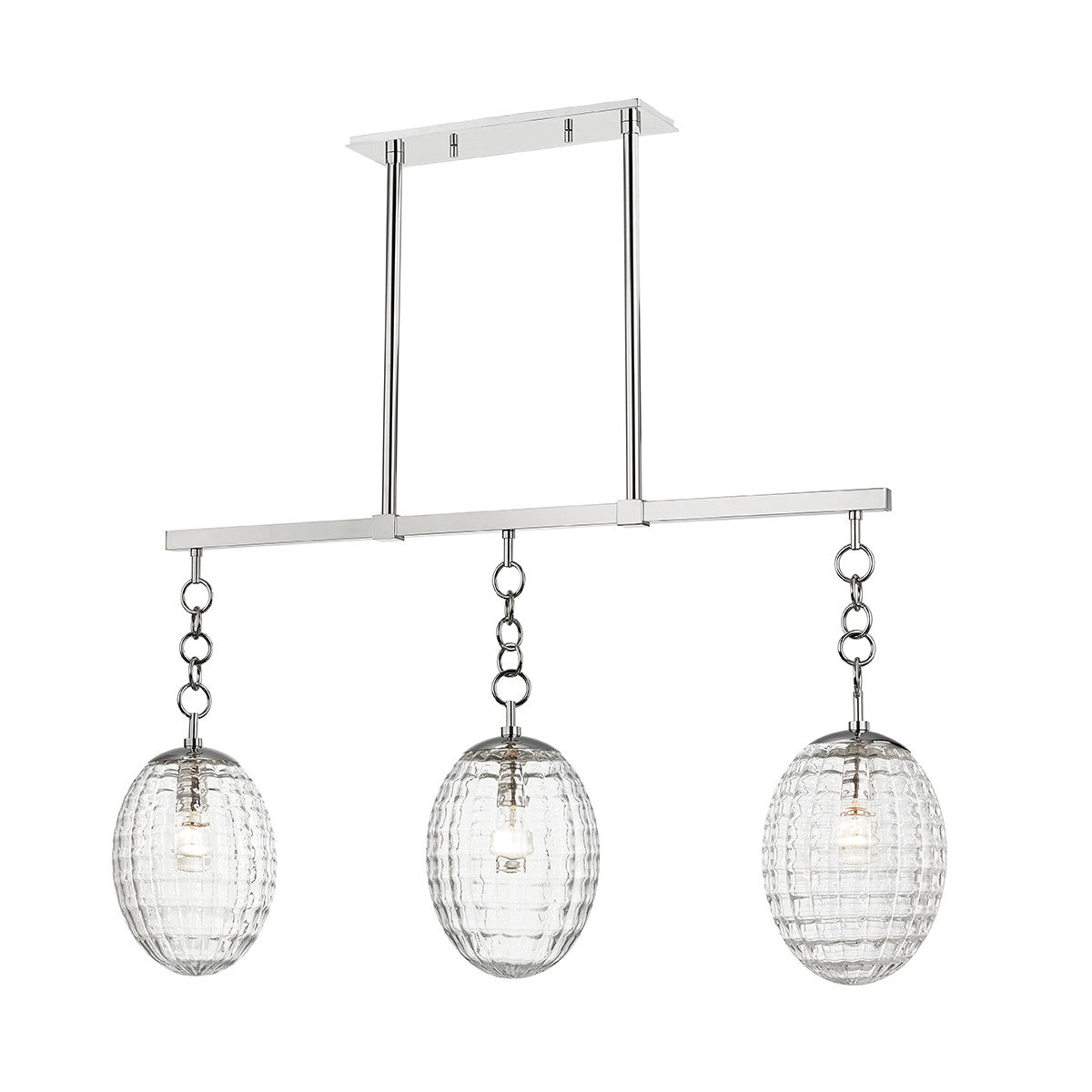 Hudson Valley - 4940-PN - Three Light Island Pendant - Venice - Polished Nickel