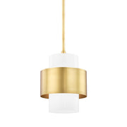 Hudson Valley - 8611-AGB - One Light Pendant - Corinth - Aged Brass