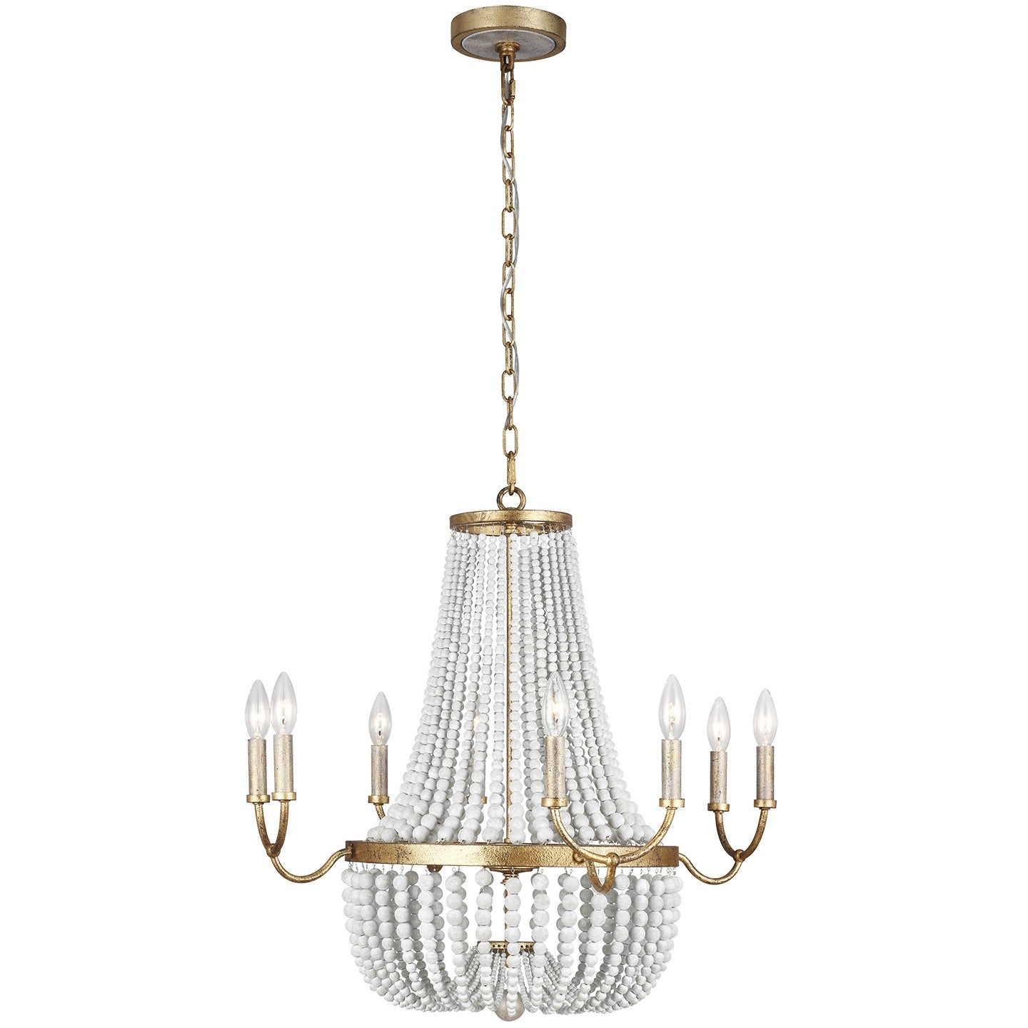 Generation Lighting - F3280/8ADB - Eight Light Chandelier - Marielle - Antique Gild