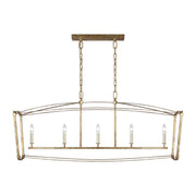 Visual Comfort Studio - F3326/5ADB - Five Light Linear Chandelier - Thayer - Antique Gild