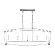 Visual Comfort Studio - F3326/5PN - Five Light Linear Chandelier - Thayer - Polished Nickel