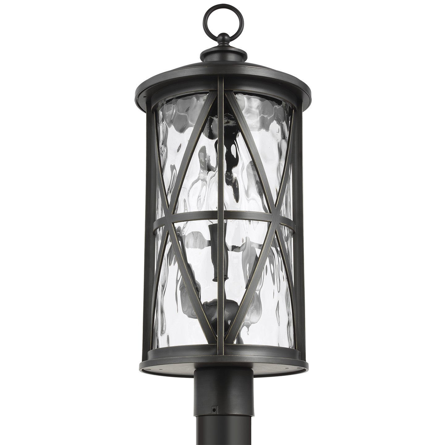 Generation Lighting - OL15207ANBZ - Three Light Outdoor Post Lantern - Millbrooke - Antique Bronze