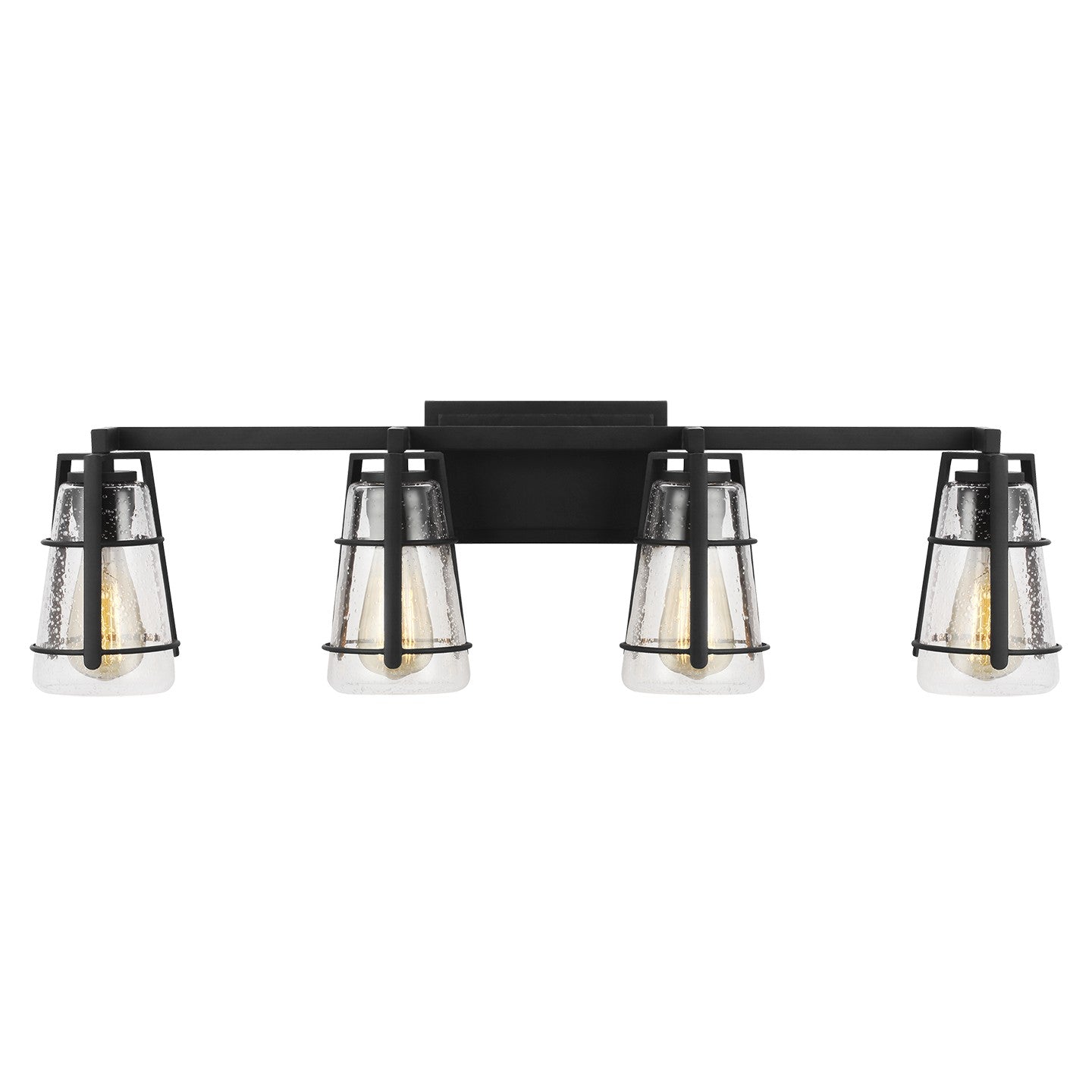 Generation Lighting - VS2474MBK - Four Light Vanity - Adelaide - Midnight Black