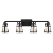 Generation Lighting - VS2474MBK - Four Light Vanity - Adelaide - Midnight Black
