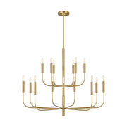 Visual Comfort Studio - EC10015BBS - 15 Light Chandelier - Brianna - Burnished Brass