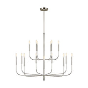 Visual Comfort Studio - EC10015PN - 15 Light Chandelier - Brianna - Polished Nickel