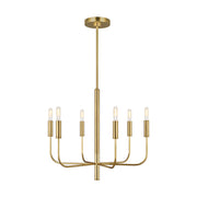 Visual Comfort Studio - EC1006BBS - Six Light Chandelier - Brianna - Burnished Brass
