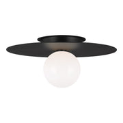 Visual Comfort Studio - KF1021MBK - One Light Flush Mount - Nodes - Midnight Black