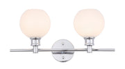 Elegant Lighting - LD2315C - Two Light Wall Sconce - Collier - Chrome and Frosted white glass