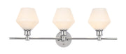 Elegant Lighting - LD2317C - Three Light Wall Sconce - Gene - Chrome and Frosted white glass